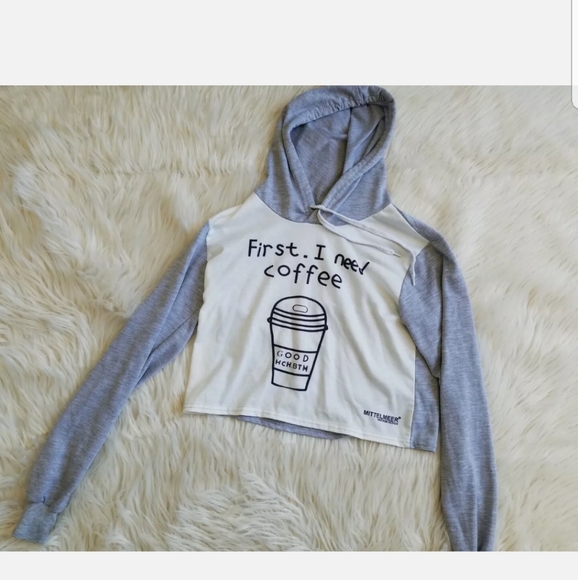 Coffee Shirt Sz S First I Need Coffee HCH BTM - Picture 3 of 9